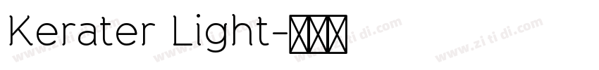 Kerater Light字体转换